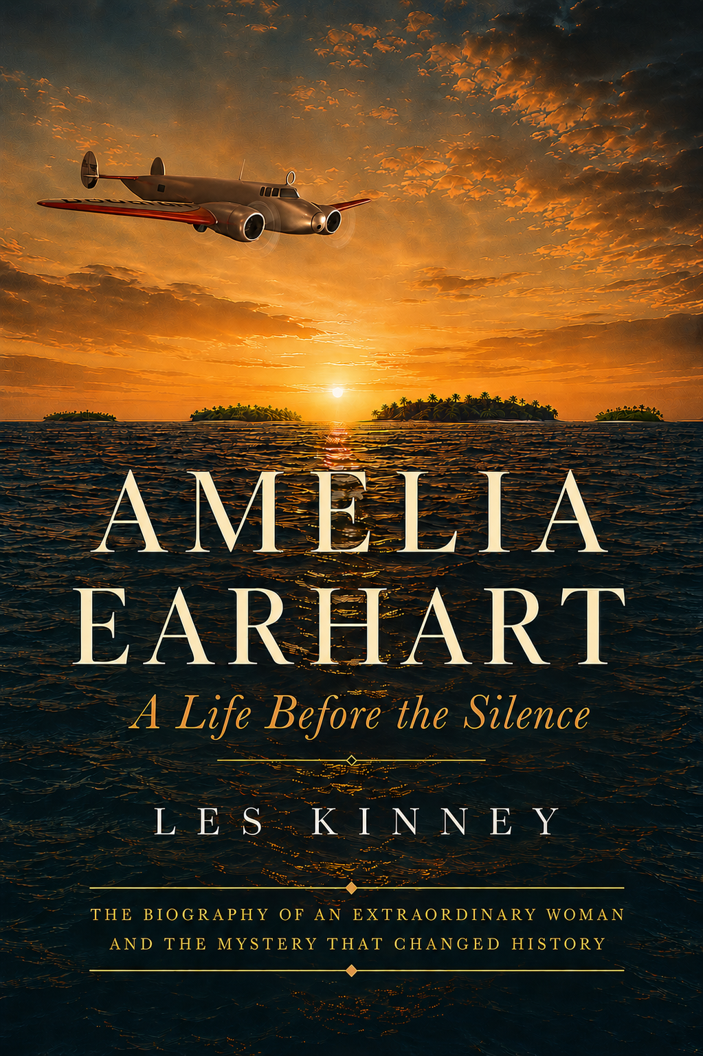 Book cover: Amelia Earhart, A Life Before the Silence, by Les Kinney